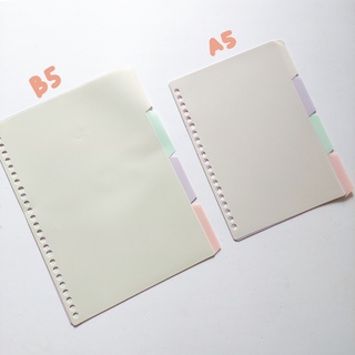 Jual Pembatas Binder Warna Pastel Ukuran A5 B5 Loose Leaf | DIY | Sekat