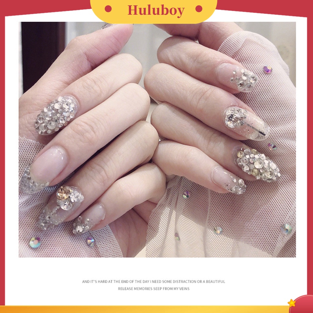 Huluboy Huluboy♡ 1688pcs / Box Ornamen Berlian Imitasi 6 Sekat Untuk Dekorasi Nail Art DIY