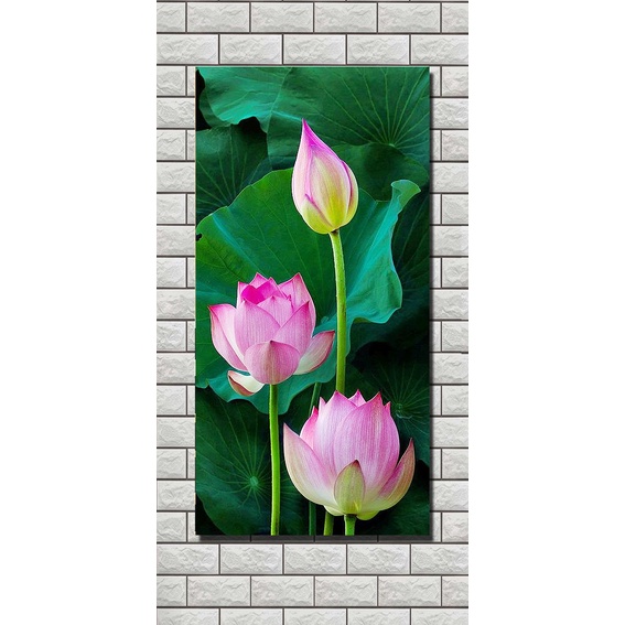 Hiasan Dinding Poster BOTANIC DAUN lotus bunga flora tanaman seni foto bagus laminasi mengkilap vintage dekorasi rumah cantik pigura murah