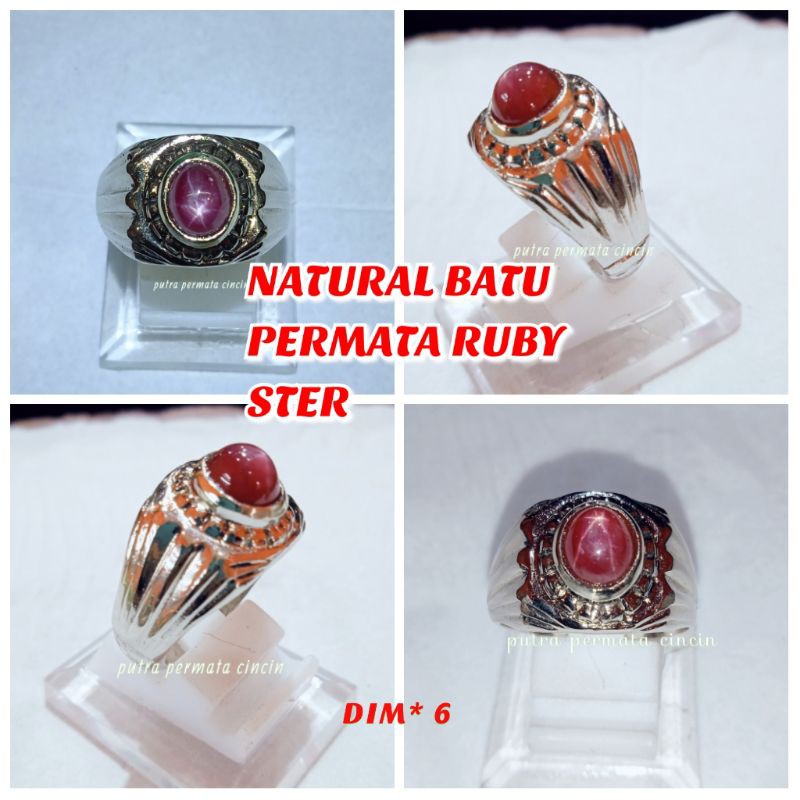 NATURAR BATU PERMATA RUBY STER TAJEM