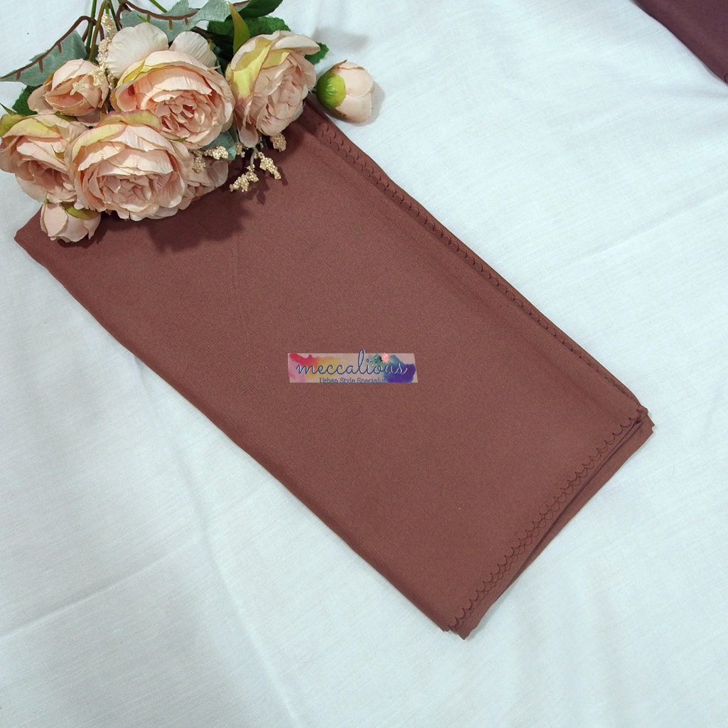 Jilbab Segi Empat Azara Voal Syari 130 x 130 Oskara  Miracle Jumbo Laser Cut-Hazelnut