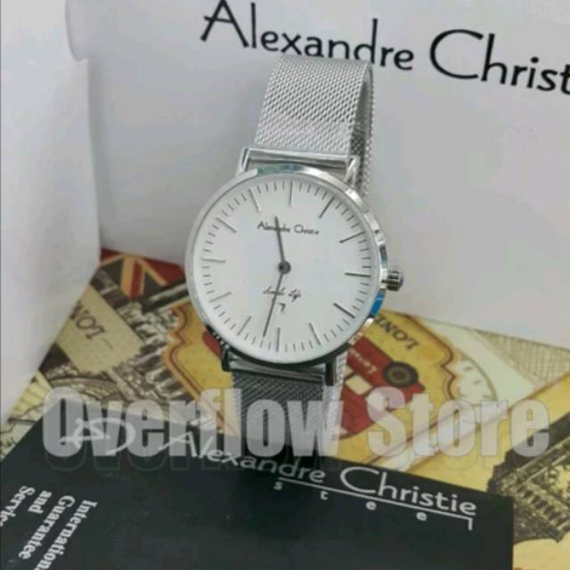 Jam Tangan Alexandre Christie 8566 Wanita Silver Original