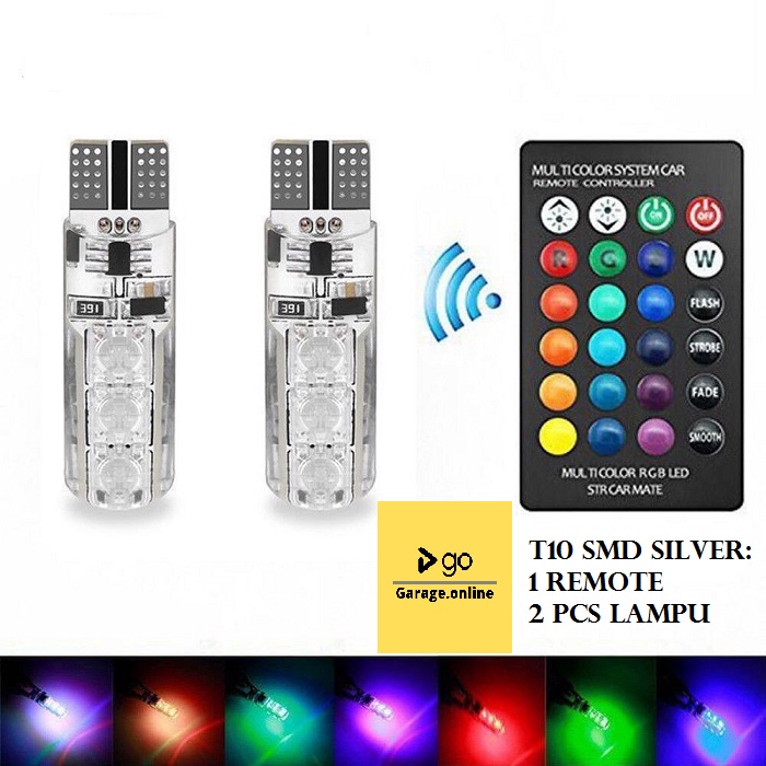 T10 REMOTE SMD LAMPU SENJA MOBIL ISI 1 REMOTE DAN 2 LAMPU 12VOLT UNTUK MOBIL DAN MOTOR REMOT