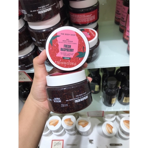 Fresh Raspberry body scrub 250 ml th body shop
