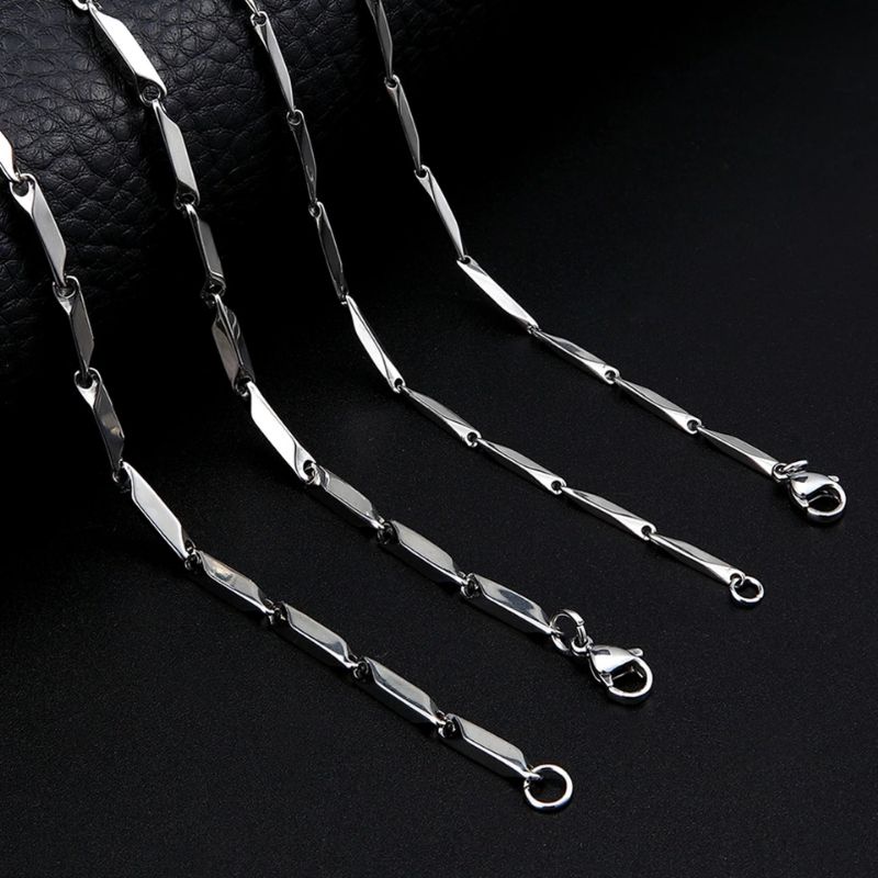 kalung titanium silver style 45 cm pria wanita