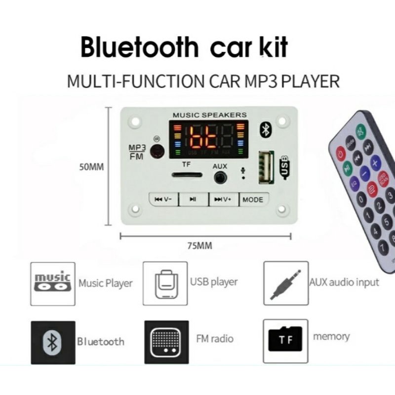 modul mp3 bluetooth putih