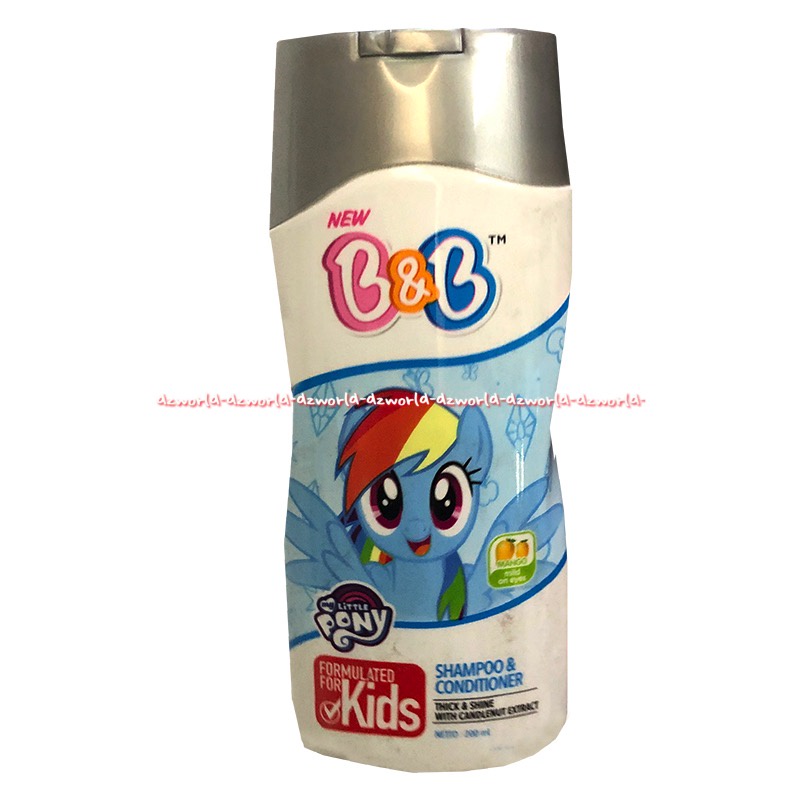 B&amp;B Shampoo &amp; Conditioner 200ml Formula For Kids My Little Pony B &amp; B Sampoo Kondisioner untuk Anak