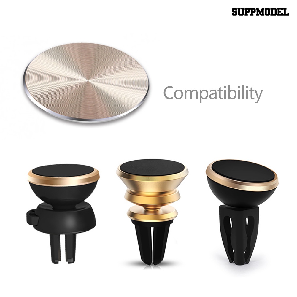 Sdl 4Pcs Plat Metal Bulat Pengganti Dengan Perekat Untuk Holder Handphone Magnetik