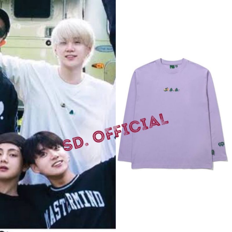 Kaos BTS Suga In The Soop S2 Lengan Panjang Logo 3 kura kura