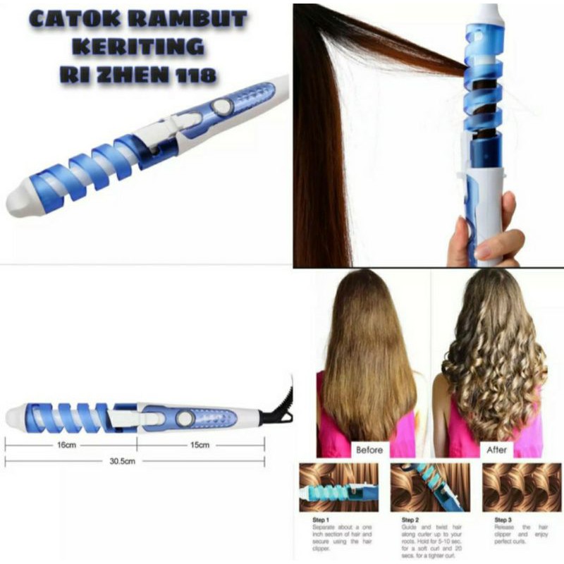 Catok Rambut Curly / Catok Rambut Keriting RZ-118