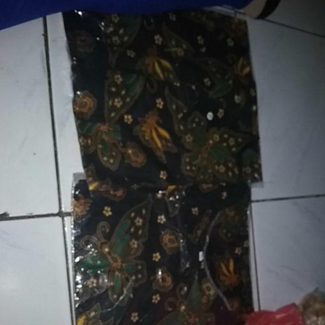 Dian Batik Hrb026 Kenongo Kemeja Tosca Pendek Pekalongan Padi M L Xl Sogan Tulis Halus Kemeja Batik