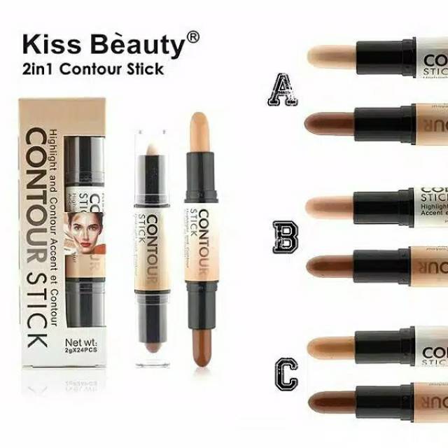 PROMO ECER!!!CONTOUR STIK 2 IN 1 KISS BEAUTY 58523