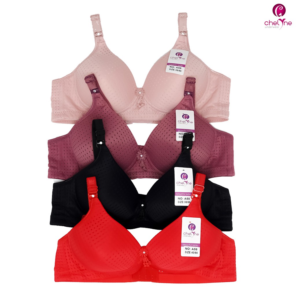 BH Chelyne Wanita Tanpa Kawat A58 Full Cup Daily Bra - Extra Comfy