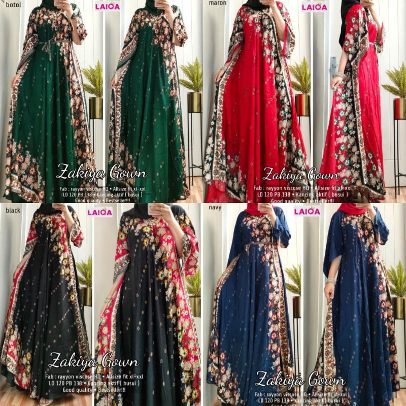 100% ORI Zakiya Gown dress by Laiqa / Ld 120 Pb 138