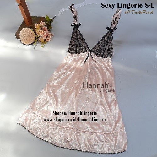 Free Size S M L, Baju Tidur Seksi Warna Putih Hitam Tosca Lingerie Satin Saten Transparan Bagian Dada Isi Seserahan Pengantin611