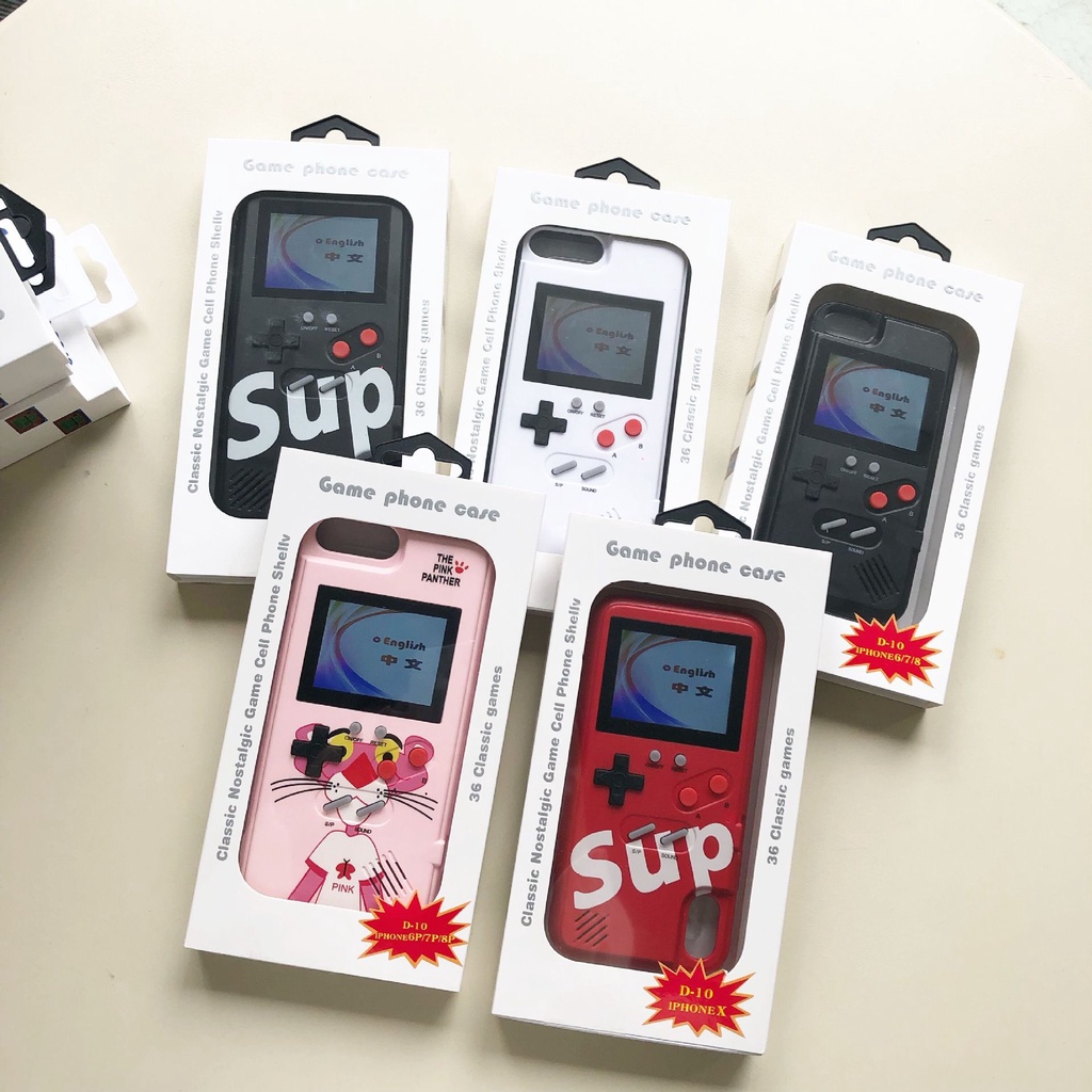 Casing iPhone 13 12 11 Pro Max Shockproof Motif Gameboy 36 games