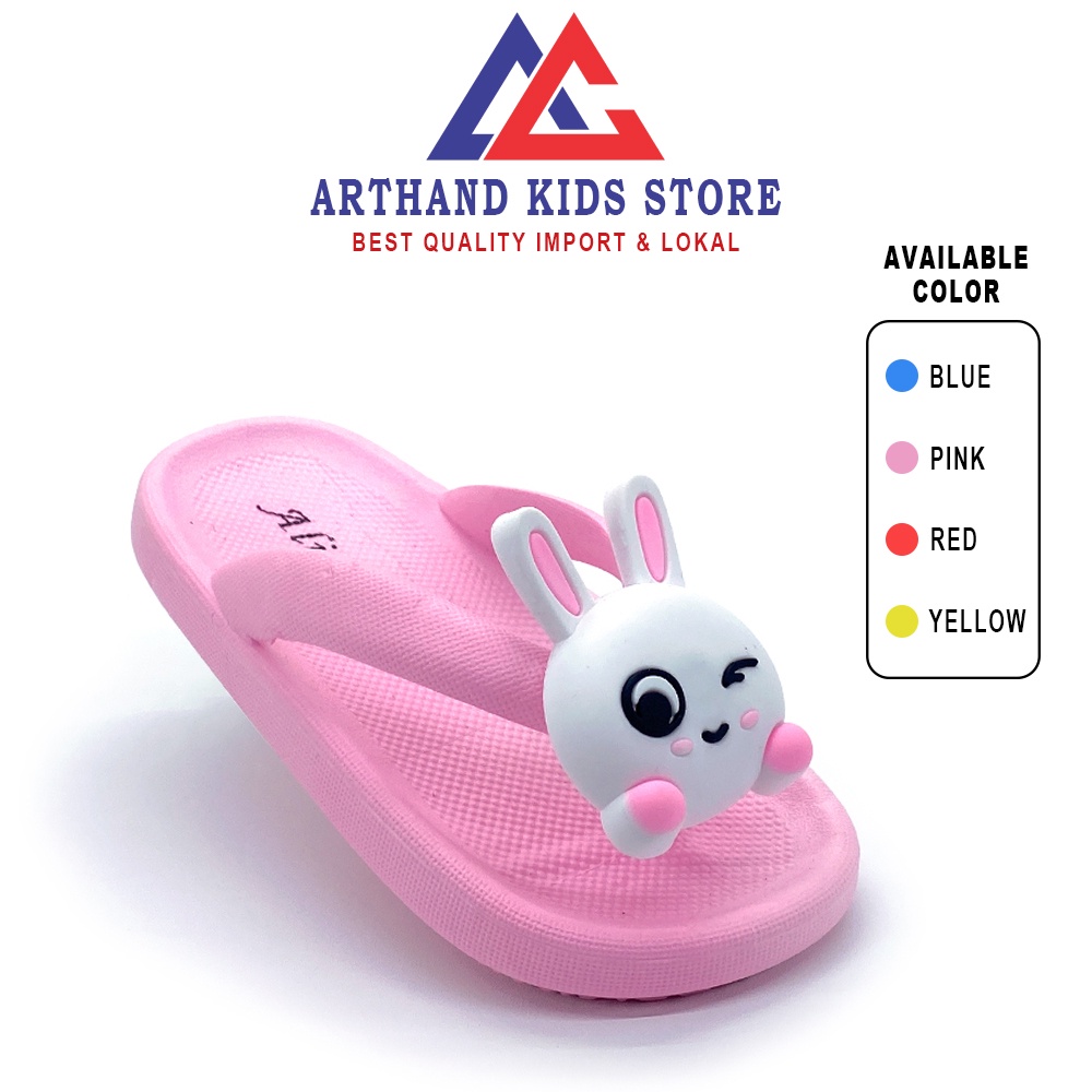 Sandal jepit anak perempuan Model Kelinci size 24-35 Arthand01