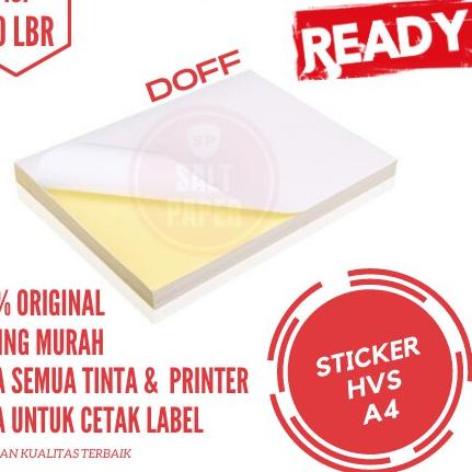 

Model Baru Kertas Stiker HVS A4 isi 50 lbr / Kertas Stiker Doff A4 / Kertas Stiker Matte <