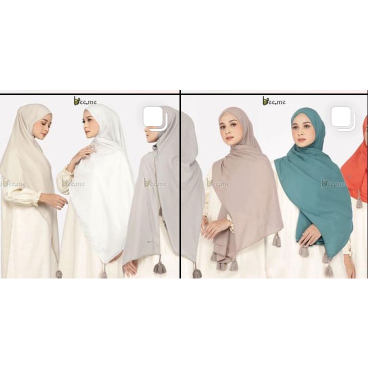 BeeMe hijab PASHMINA TASSEL SERIES kerudung pashmina beeme