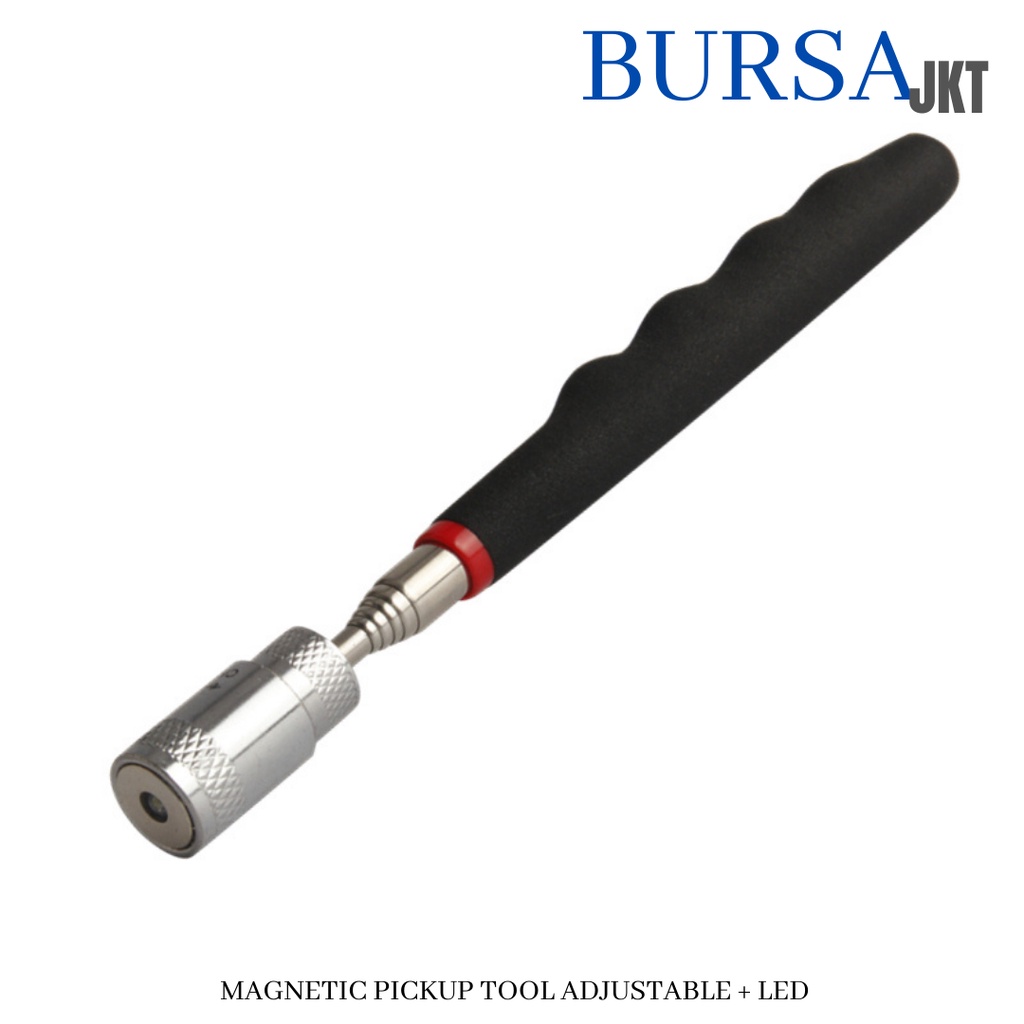 MAGNETIC PICKUP TOOL TELESCOPIC + LED CAPIT PENGAMBIL BARANG DILENGKAPI MAGNET DAN LAMPU ADJUSTABLE