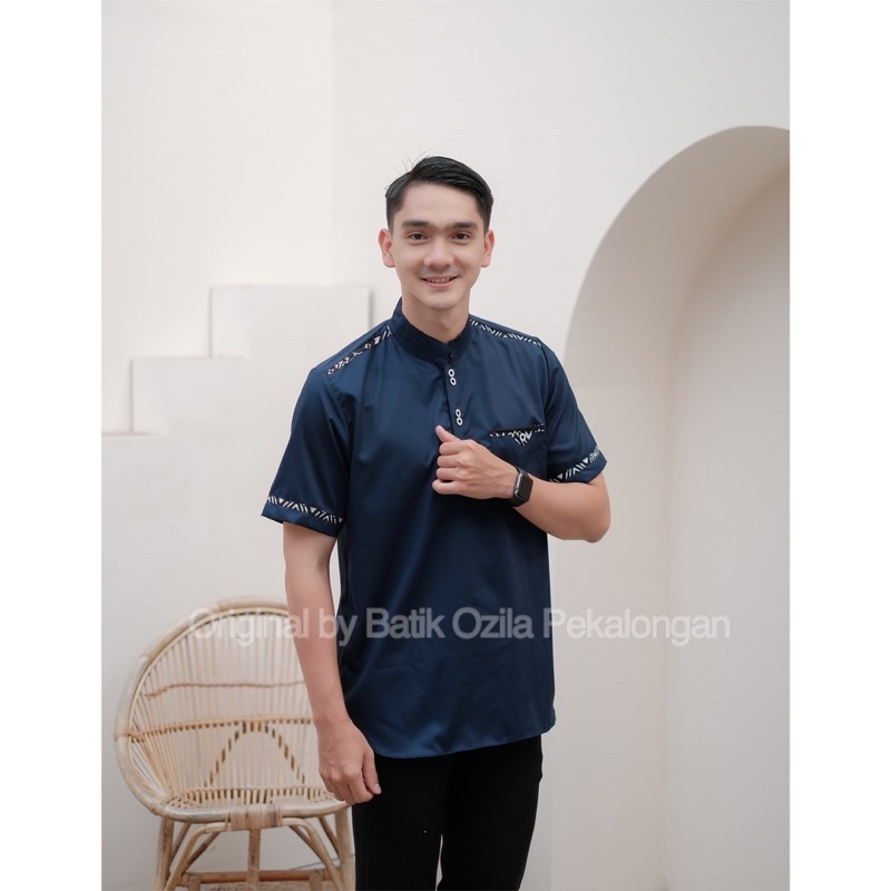 Baju Koko Kurta Tojiro - Atasan Koko Batik Motif Asmat New Arrival Ozila