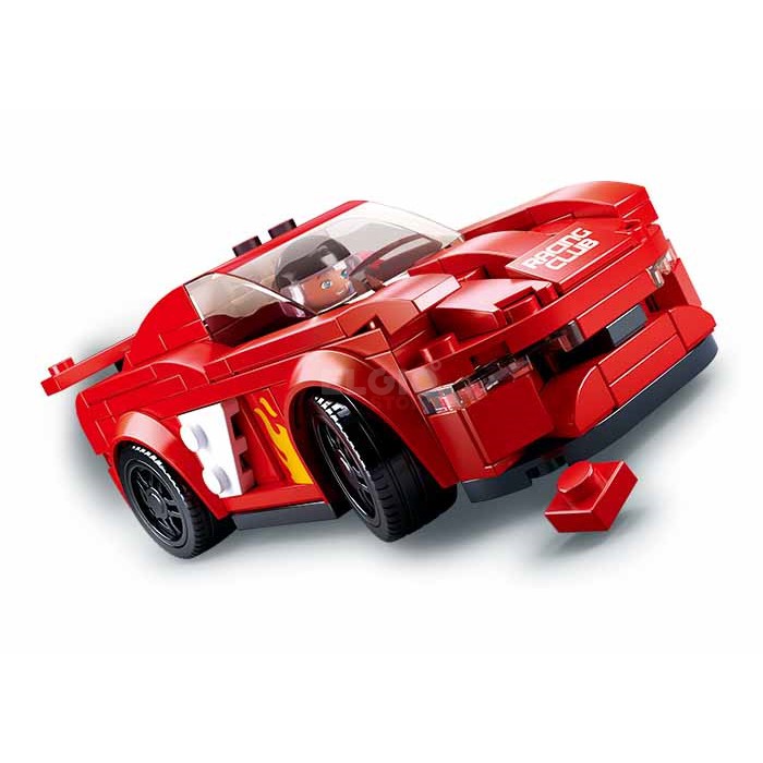 Mainan Sluban Car Club M38 B0633D / Mobil Balap Merah - Mainan Edukasi
