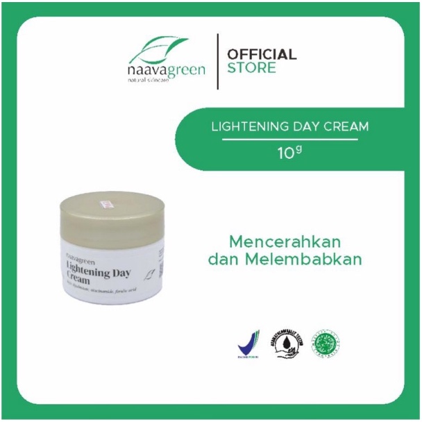 NAAVAGREEN Lightening Day Cream - Mencerahkan dan melembabkan