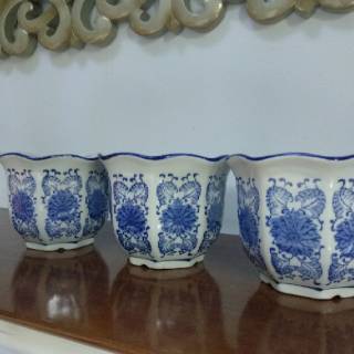 Pot keramik  pot keramik cantik  motif bunga Pot Keramik  