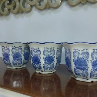  Pot  keramik  pot  keramik  cantik motif bunga Pot  Keramik  