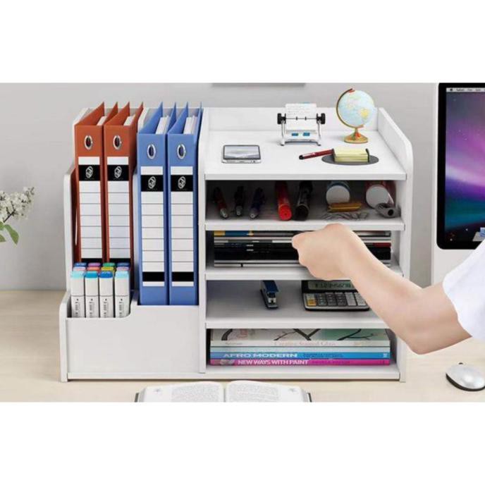Best Product Rak Buku Laci Kantor Atas Meja Tempat Box File Vintage Minimalis Kokoh/ RAK BUKU RAL KE