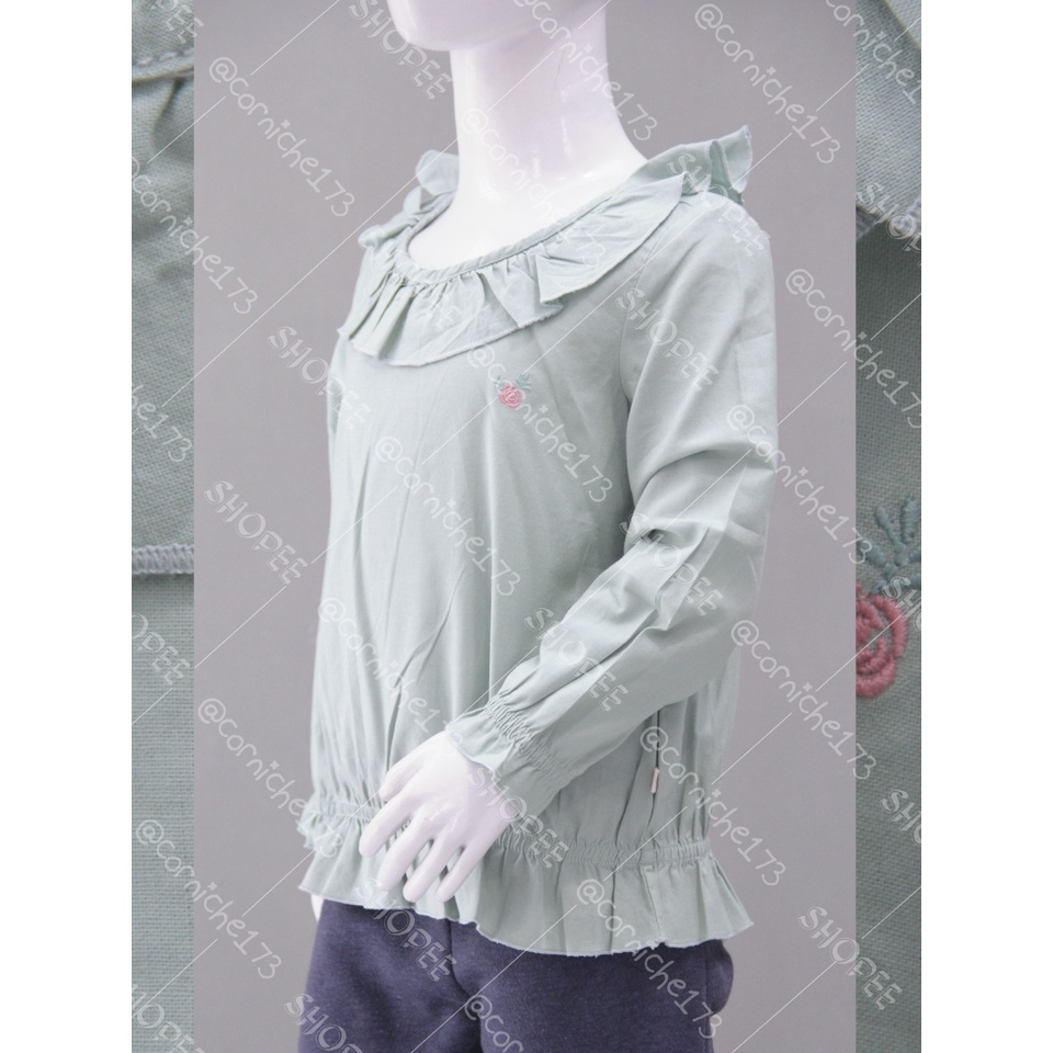 Corniche Kids Rafella Blouse Kids Frosty Green - TH K23131