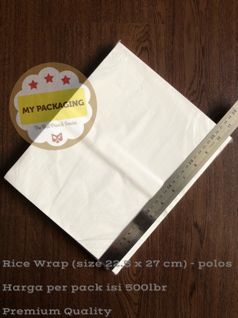 isi 500pcs/pack Kertas Nasi 22.5 x 27 cm / Rice Wrap ala KFC mcD Fried chicken