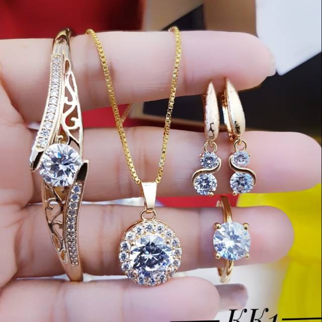 Xuping set perhiasan lapis emas 24k 1621