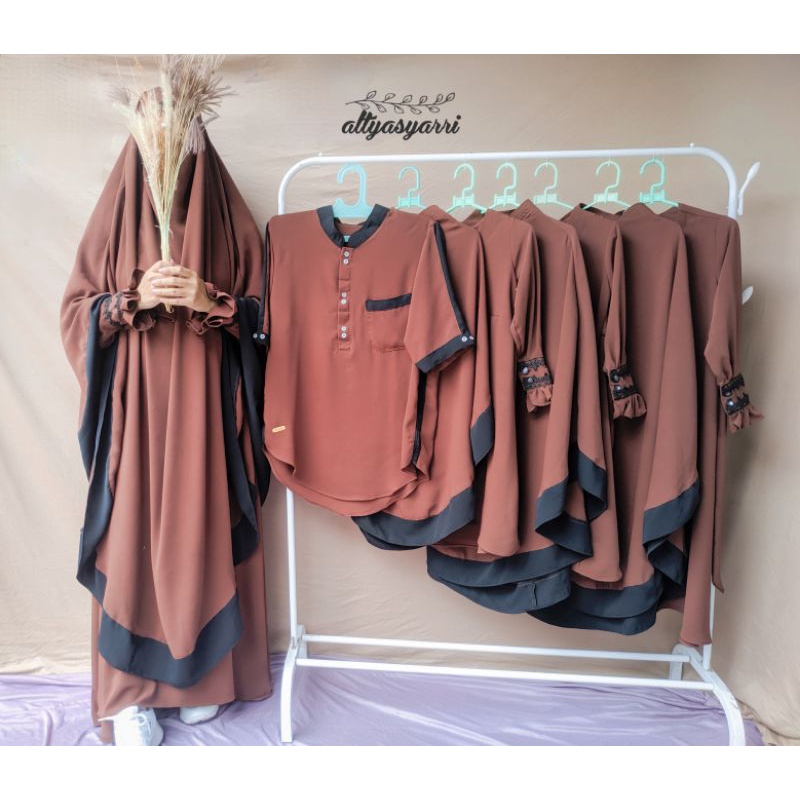 couple syari keluarga / set gamis couple / set couple / set gamis syari / set gamis sultan / set gam