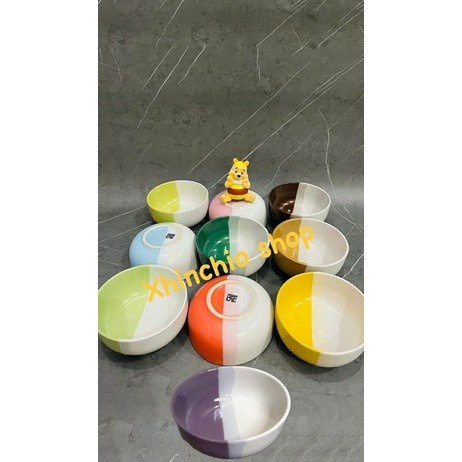 Mangkok keramik kaibon two tone ( no garansi )