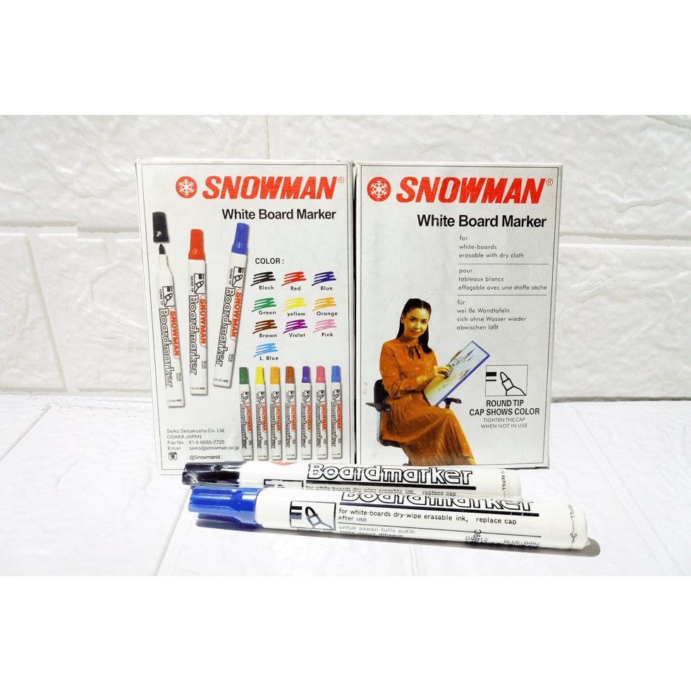 

Spidol Snowman Kecil PW-1A / Permanent Marker G 12 / Whiteboard Papan Tulis BG-12