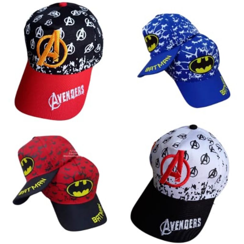 Topi Anak Laki Laki Superhero Spiderman superman batman / Topi Anak laki laki 3-8 tahun