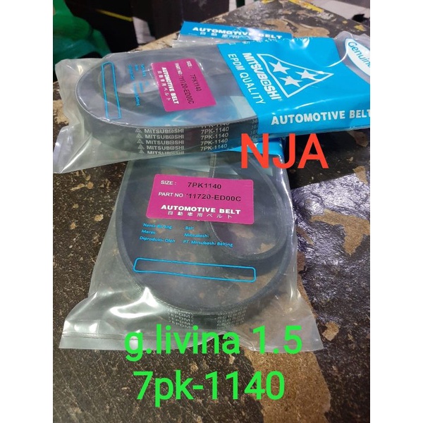 fan Van v belt Tali kipas 7pk1140 grand Livina 1.5 1500 CC 7pk-1140