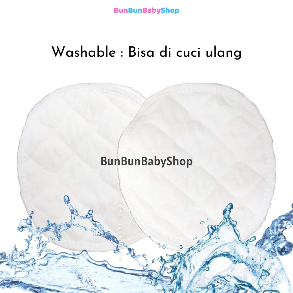 Breast Pad Kain Washable Nursing Alas Menyusui Perlengkapan Ibu Penyerap Asi Cuci Ulang Bayi Baru Lahir Baby BunBunBabyShop