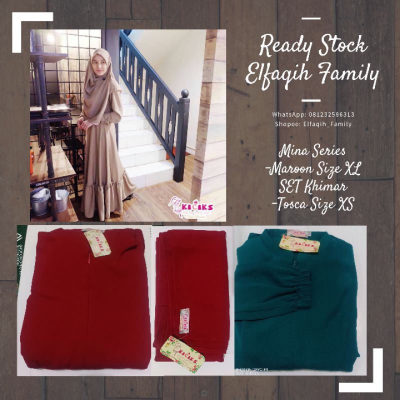 Mina Dress series Kiciks/ Gamis kiciks/ Gamis couple/ Gamis set