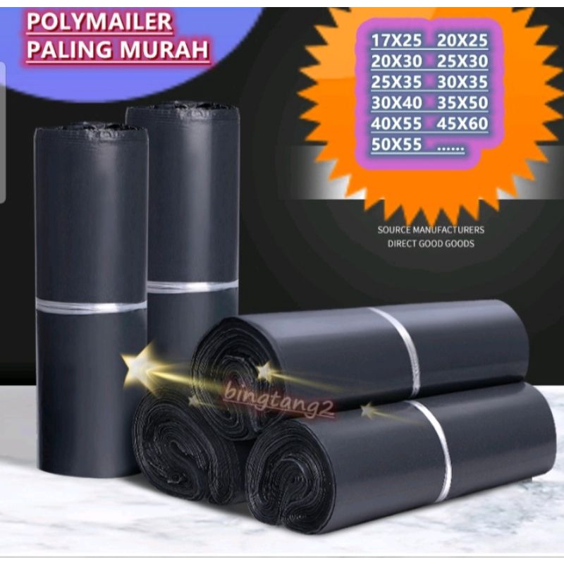 

PLASTIK PACKING POLYMAILER/ONLINE SHOP/HITAM