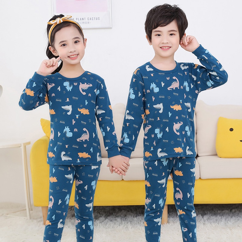 Baju Tidur Anak Perempuan Laki Laki Lengan Panjang Piyama Anak Pakaian Tidur Motif Kelinci Naga Dinosaurus Beruang Bahan Katun Premium Quality Nyaman Cowok Cewek Balita Lembut