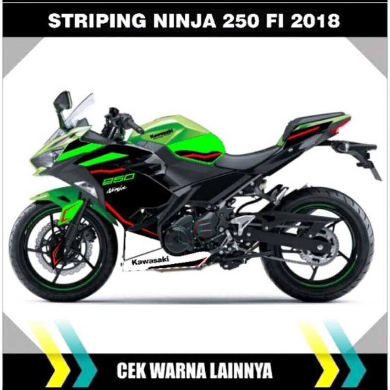 Striping Decal Ninja 250 Fi New 2018 2020 Stiker Variasi Motif Lis Merah