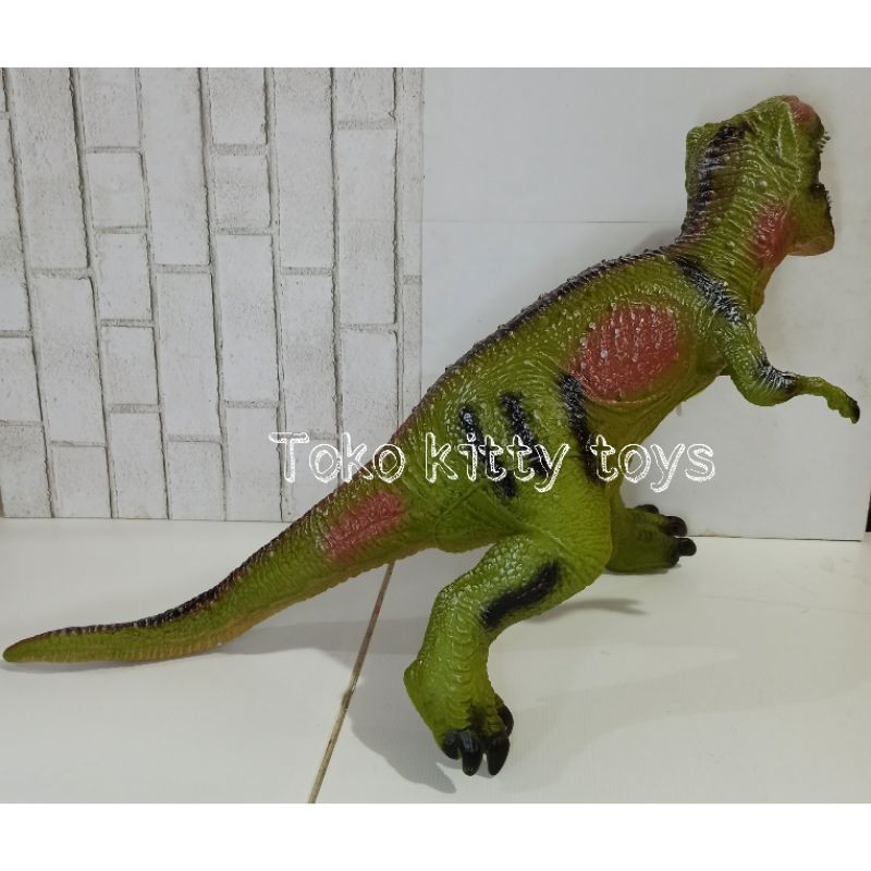 DINOSAUR TREX HIJAU JUMBO BESAR DENGAN SUARA MAINAN DINOSAURUS KARET