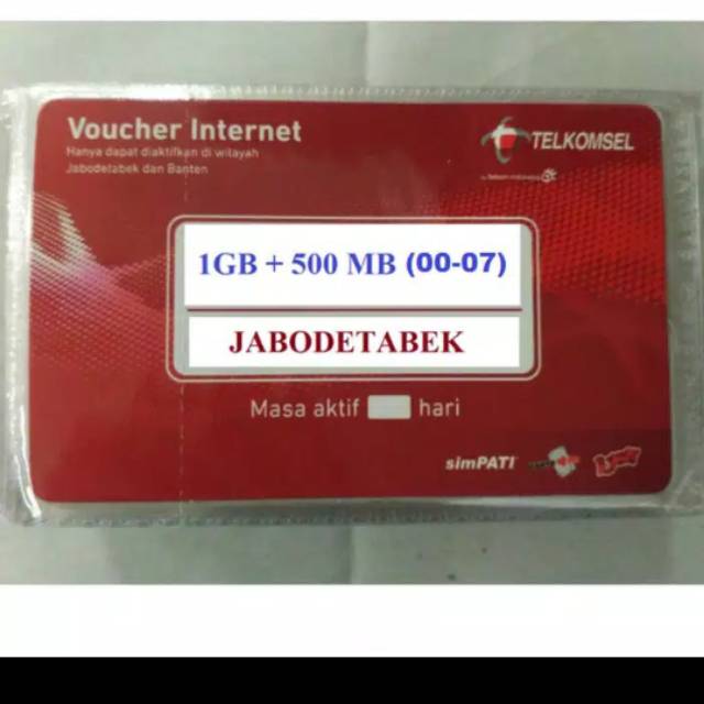 Voucher kuota Telkomsel 1.5GB