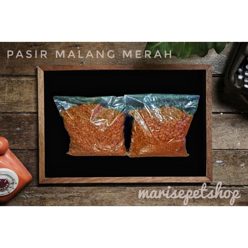 pasir malang aquascape 1 kg - pasir malang merah aquarium - pasir malang hitam aquascape murah