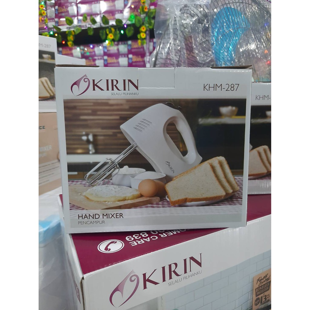 KIRIN Hand Mixer / Mixer Tangan KHM-287 Electric Iron KHM287 Pencampur