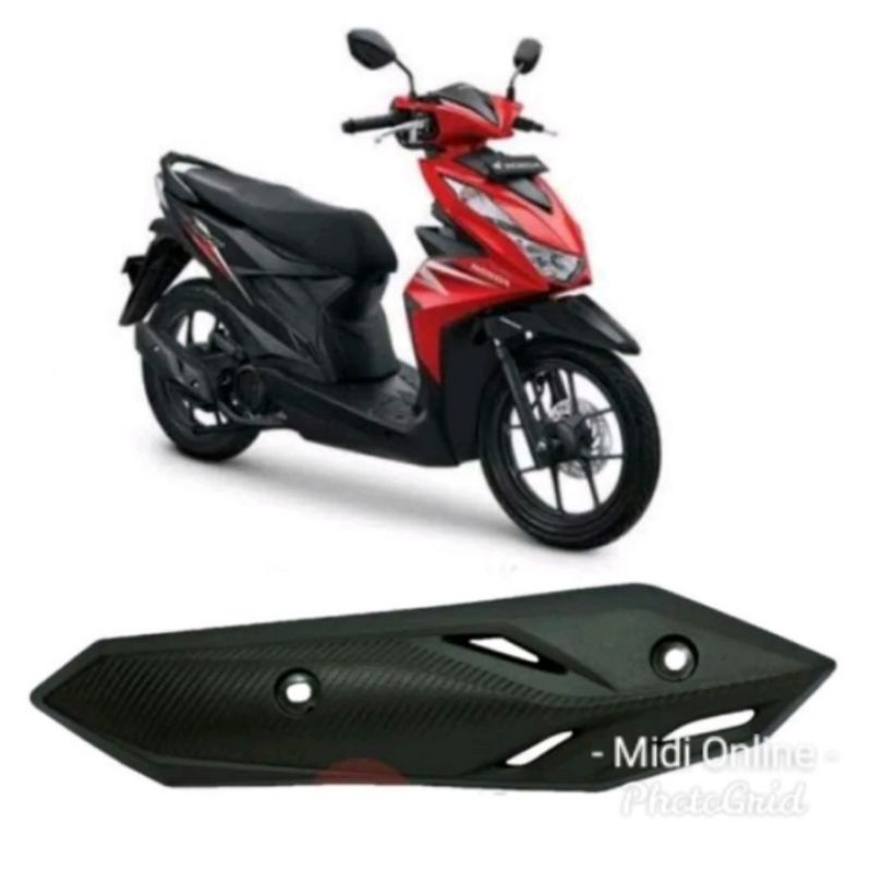 Pelindung Knalpot Beat Led 2020 - Tameng Cover Tutup Knalpot Honda Beat Fi 2020 - Tameng Knalpot Bea
