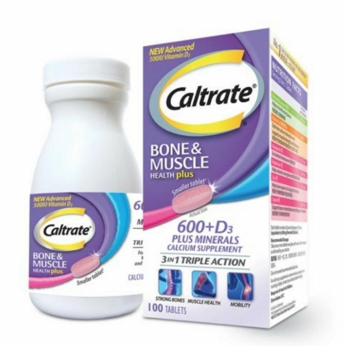 Caltrate Bone & Muscle 600+D3 Plus Mineral 100 Tablets