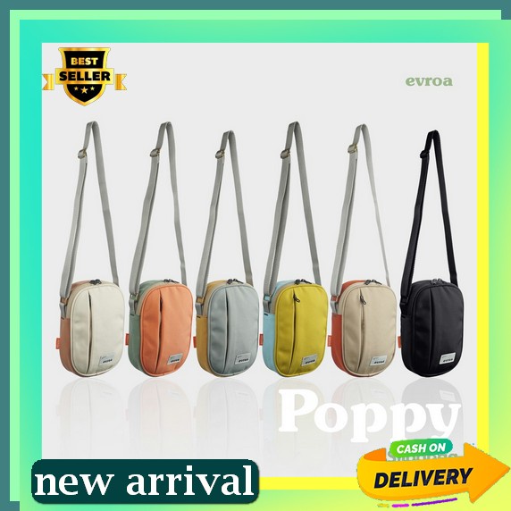 Raya Tas Selempang Bulu Polos Wanita Remaja Cute Korean Style By Chikoisme Poppy Sling Bag - Evroa